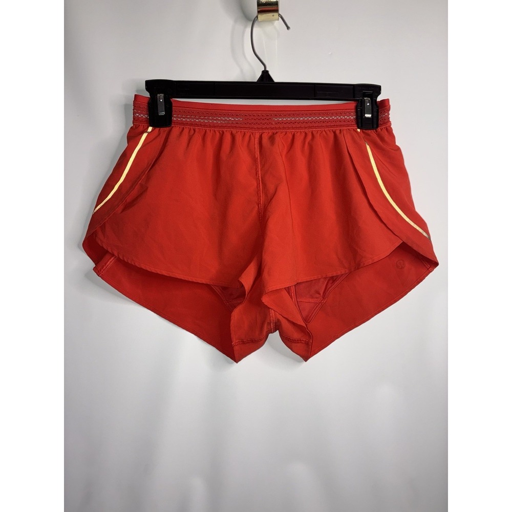 Lululemon Speed Up Shorts Women's Size 4 Red Athletic Running Built In Briefs